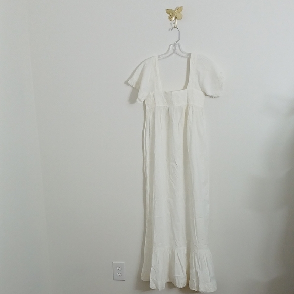 Laura Ashley Dresses & Skirts - Vintage Laura Ashley Cottagecore Coquette Maxi Dress Lace Detail 100% Cotton